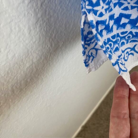 Roller Rabbit Athena Gaetan Dress White Embroidered Puff Sleeve Women's Small - Picture 9 of 12